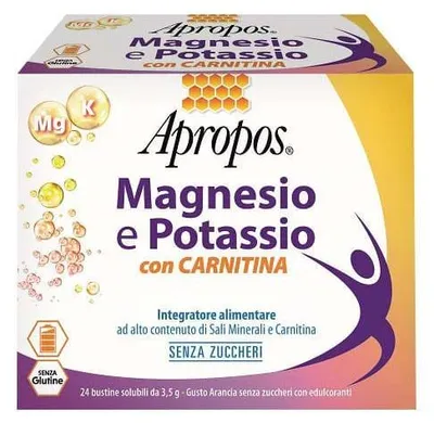 Image de Magnésium Et Potassium Avec Carnitine, 24 Satchets Solubles De 3,5 G, Goût Orange, Sans Sucre
