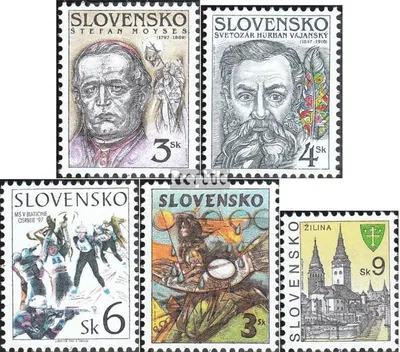 Produktbild von Briefmarken Slowakei 1997 Mi 271-272,273,274,276 (kompl.Ausg.) postfrisch Persönlichkeiten