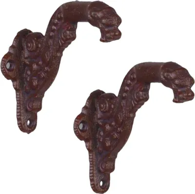 Produktbild von Kleiderhaken Garderobenhaken Wandhaken 2er Set Gusseisen
