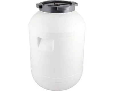 Produktbild von Weithalsfass Futtertonne 20 Liter Sauerkrautfas Kunststoff Regen Fass Gepäcktonne weiß