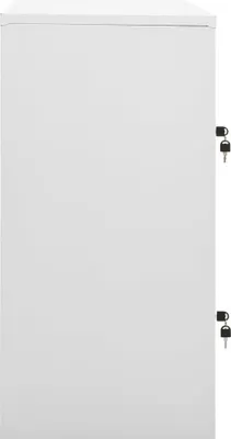 Produktbild von Cloris Designermöbel Schließfachschrank Hellgrau und Rot 90x45x92,5cm Stahl - 2026Neu283978 - Kommoden