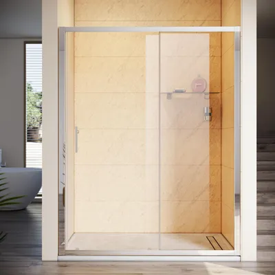 Produktbild von SONNI 120x185cm Schiebetür Dusche Klarglas Duschwand