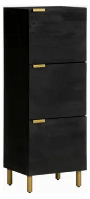 Produktbild von Highboard schwarz, 40 x 33 x 110 cm, Holzwerkstoff