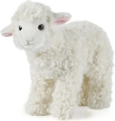 Image de Living Nature Doudou agneau grand en peluche 30 cm