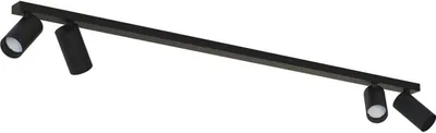 Produktbild von Strahler Metall verstellbar Schwarz GU10 4-flammig länglich Modern Spot Lampe