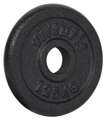 Produktbild von VirtuFit Hantelscheibe aus Gusseisen 30 mm 1,25 kg Schwarz
