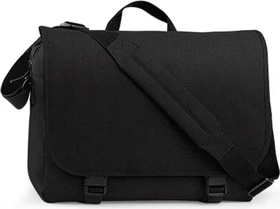 Produktbild von BagBase Messenger Tasche Two-Tone (2 Stück/Packung) RW6964 (Einheitsgröße) (Schwarz)