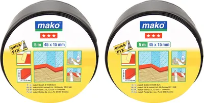 Produktbild von 2 x mako Sockelleiste selbstklebend, 45mm x 5m, schwarz