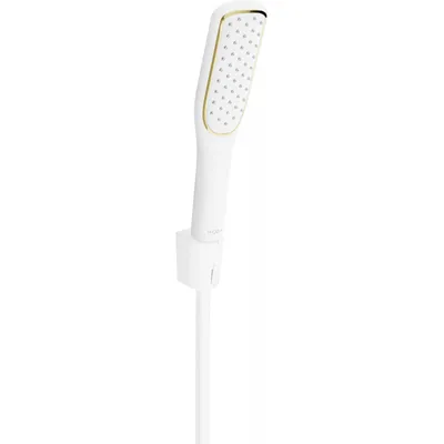 Produktbild von Mexen R-49 Kopfbrausegarnitur mit Regenbrause und Thermostatmischer, Weiß/Gold - 785495052-25