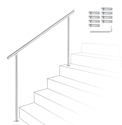 Obrázek produktu pro Nerezová ocelová zábradlová tyč, délka 150 cm