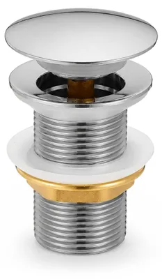 Immagine prodotto di Piletta Click Clack lavabo senza troppo pieno acciaio inossidabile Cromo