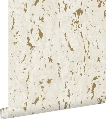 Immagine prodotto di ESTAhome carta da parati in sughero bianco sporco e oro 50 x 900 cm
