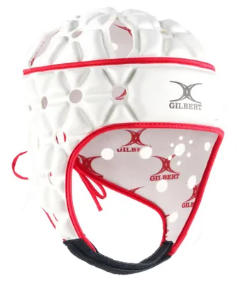 Image de Casque de rugby Gilbert Air, Blanc/Rouge, Taille M