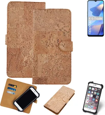 Produktbild von K-S-Trade Hülle kompatibel mit Oppo A54s  Kork Handyhülle Cover  Schutzhülle TPU Case Bumper in Hellbraun, (1x)