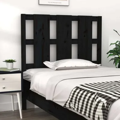 Produktbild von Kopfteil Schwarz 95,5x4x100 cm Massivholz Kiefer , Kopfteile Design 2024