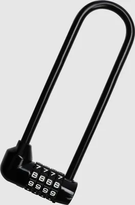 Produktbild von Kurtzy 4-Stelliges Bügelschloss Fahrrad Diebstahlschutz U Lock 16cm mit Langem Bügel -Robustes, Wasserdichtes Bügelschloss Zahlenschloss mit