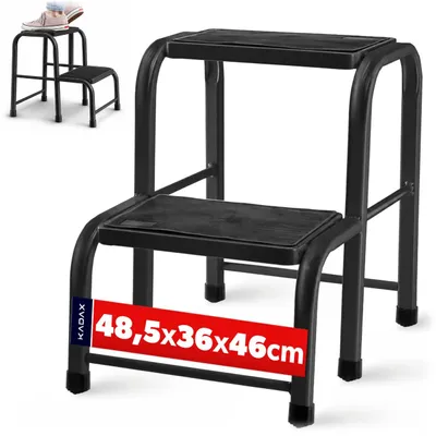 Zdjęcie produktu dla KADAX Taboret Podest Schodki Solidny metalowy Drabinka Ze Schodkiem 150kg