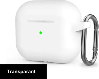 Obrázek produktu pro Pouzdro pro Apple AirPods 3 s klipem – průhledné, silikonové – ochranné pouzdro, měkké
