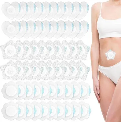 Imagen del producto de Tiritas umbilicales desechables, 60 unidades, autoadhesivas, absorbentes, con diferentes diseños