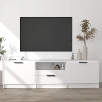 Image de vidaXL Armoire TV Blanc 140x35x40 cm Bois composite - Meuble TV