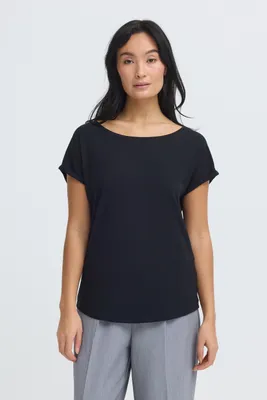 Image de Oxmo OXNPubby T-shirt femme à manches courtes en coton mélangé, coupe ample