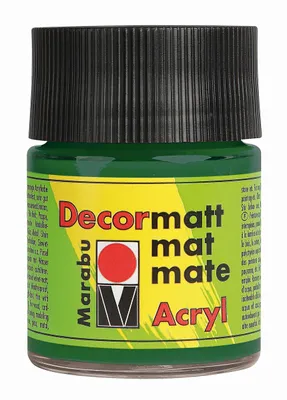 Produktbild von Marabu Acrylfarbe "Decormatt", olivgrün, 50 ml, im Glas