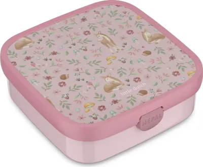Produktbild von Mepal - Bento Brotdose Groß Campus - Bento Lunchbox für Kinder Little Dutch - Inklusive 2 auslaufsicheren Bento Fächern & Gabel - Bento-Fach ist mikrowellengeeignet - 1,25 l - Fairy Garden