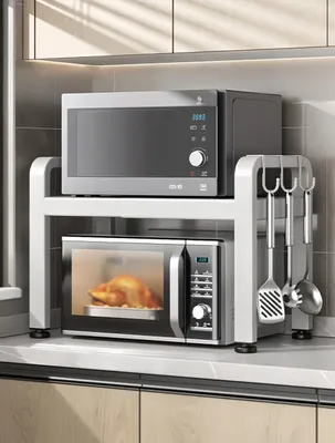 Immagine prodotto di Omgoods - Ripiano estensibile per microonde e forno - Organizzazione cucina, dimensioni 36 x 63 cm