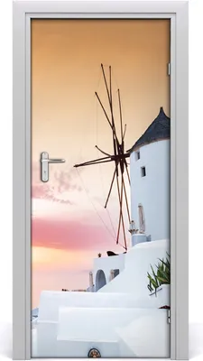 Produktbild von Tulup Türaufkleber 85x205 cm Dekorative Aufkleber Selbstklebend Wasserdichte Tapete Abnehmbar Schlafzimmer Wohnzimmer Wohnkultur - Santorini Griechenland