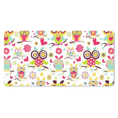 Produktbild von MuchoWow® Schreibtischunterlage Muster - Eule - Tiere 80x40 cm - XXL Mauspad - Gaming Mauspad