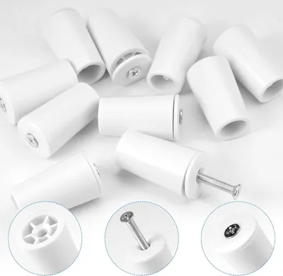 Produktbild von 10 Stück Rolladenstopper 40 mm Anschlagpuffer - Einfach zu installierender Rolladenstopper - Verhindert Überrollen - Rolladen Zubehör