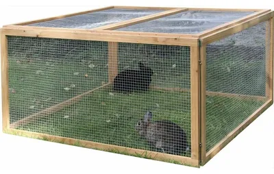 Produktbild von Freilaufgehege 120 x 120 x 59 cm - Käfig für kleine Tiere - Wetterfest