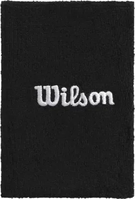 Produktbild von Wilson Wide Terry Handgelenkband Schwarz Schwarz One Size