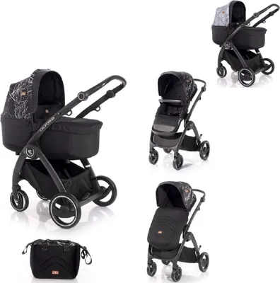 Obrázok produktu pre Kočík Lorelli 2 v 1 California carrycot športové sedadlo hliníkový rám prebaľovacia taška čierna
