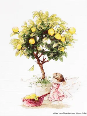 Produktbild von Luca-S Kreuzstich Set "Zitronenfee", Zählmuster, 20x29cm