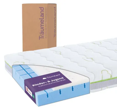 Jugendmatratze 90x200 cm mit Tencel-Bezug, mehrfarbig