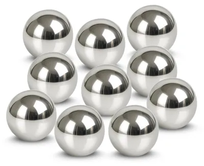 Immagine prodotto di Set di 10 palline galleggianti come decorazione per laghetti Palline in acciaio inox da 5 cm