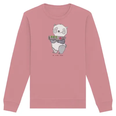 Produktbild von Mr. & Mrs. Panda Bio Sweatshirt Panda LaserTag Größe L - Canyon Pink - Geschenk, Sweater, Baumwoll Pullover, Pulli, Lasergame Zentrum