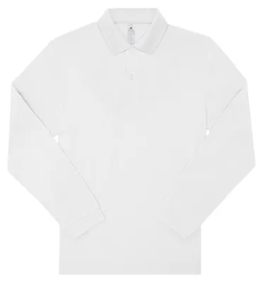 Produktbild von B&C - "My Polo 180" Poloshirt für Herren Langärmlig FK2867 (5XL) (Weiß)