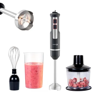 Stabmixer 1000 W, variabel + Turbo, 600 ml, Zerkleinerer, Schneebesen
