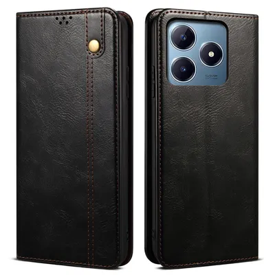 Obrázek produktu pro Pouzdro pro Realme C63/Realme C61 kožené flip pouzdro peněženka s funkcí stojánku černé