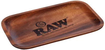 Kleine Holz-Rollwanne, 27,5 x 17,5 cm, braun