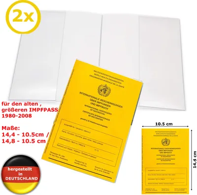 Produktbild von Impfpass Hülle Schutzhülle Impfpasshülle Impfbuch für ALTEN Impfausweis 2x
