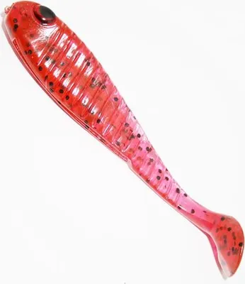 Produktbild von Delalande Mister D 12,5cm red glitter black Gummifisch