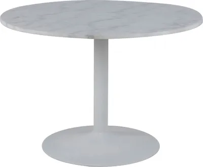 Image de Smuk Table à manger Ø 110 cm Josie Marbre Blanc
