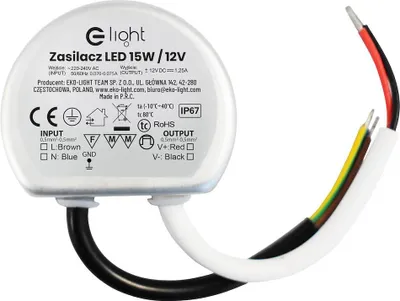 Obrázek produktu pro Napájecí zdroj pro LED 15W 12V Eko-Light Milagro EKZAS0235