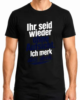 Imagen del producto de Aquí están de nuevo sin supervisión. Camiseta sarcástica para hombre, color negro, talla S