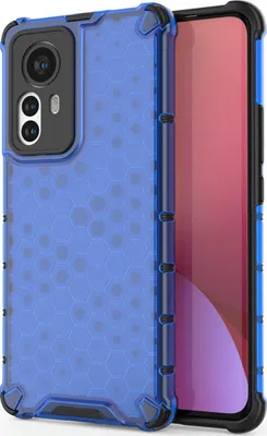 Produktbild von Mobigear Honeycomb  Xiaomi 12 Pro Hülle Hardcase Backcover Stoßfest - Blau
