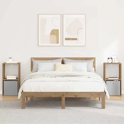 Image de vidaXL Table de chevet, lot de 2, chêne Artisan, 35 x 32 x 68,5 cm, bois aggloméré
