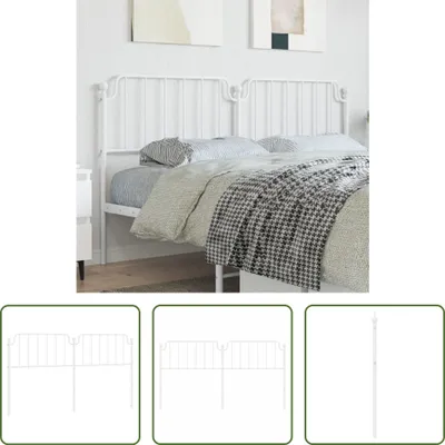 Immagine prodotto di The Living Store Testiera in metallo bianco 180 cm